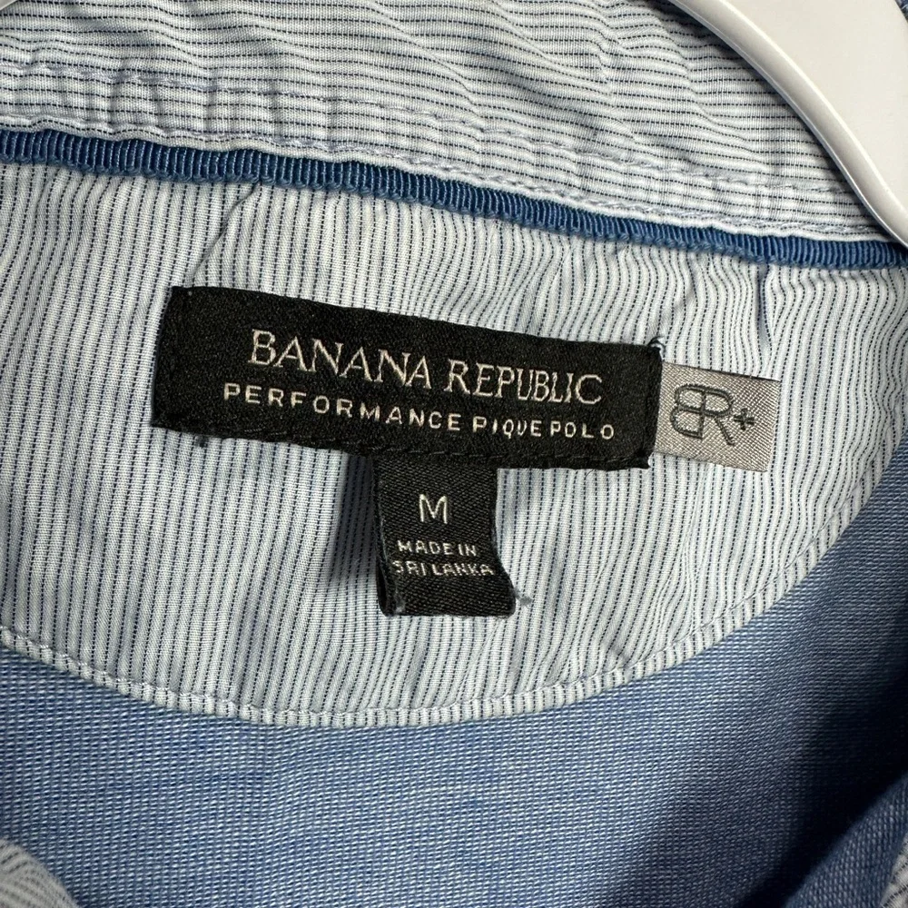 Banana Republic Men's Performance Pique Polo‎ Standard Short Sleeve Shirt Sz M